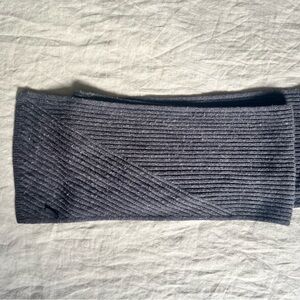 All Saints Charcoal Ribbed Scarf